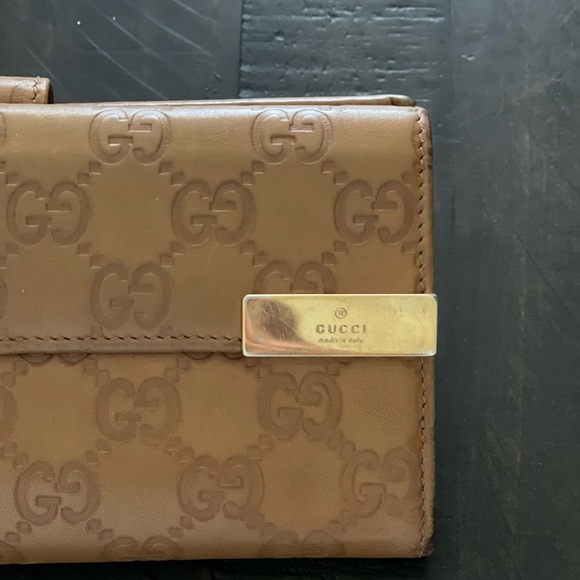 EUC GUCCI BROWN LONG WALLET W 47' CHAIN - Picture 2 of 14